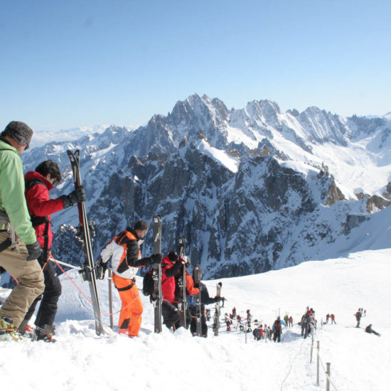 Descente de la vallée blanche
