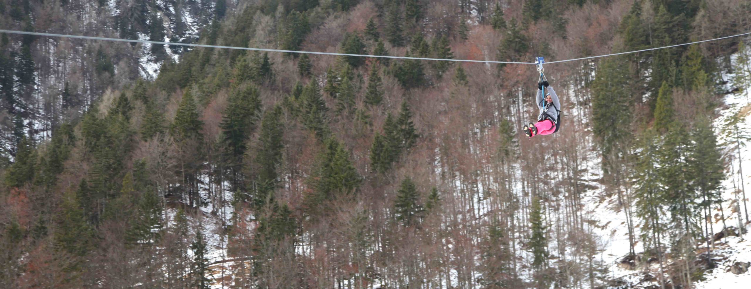 Tyrolienne station de ski de Kranska