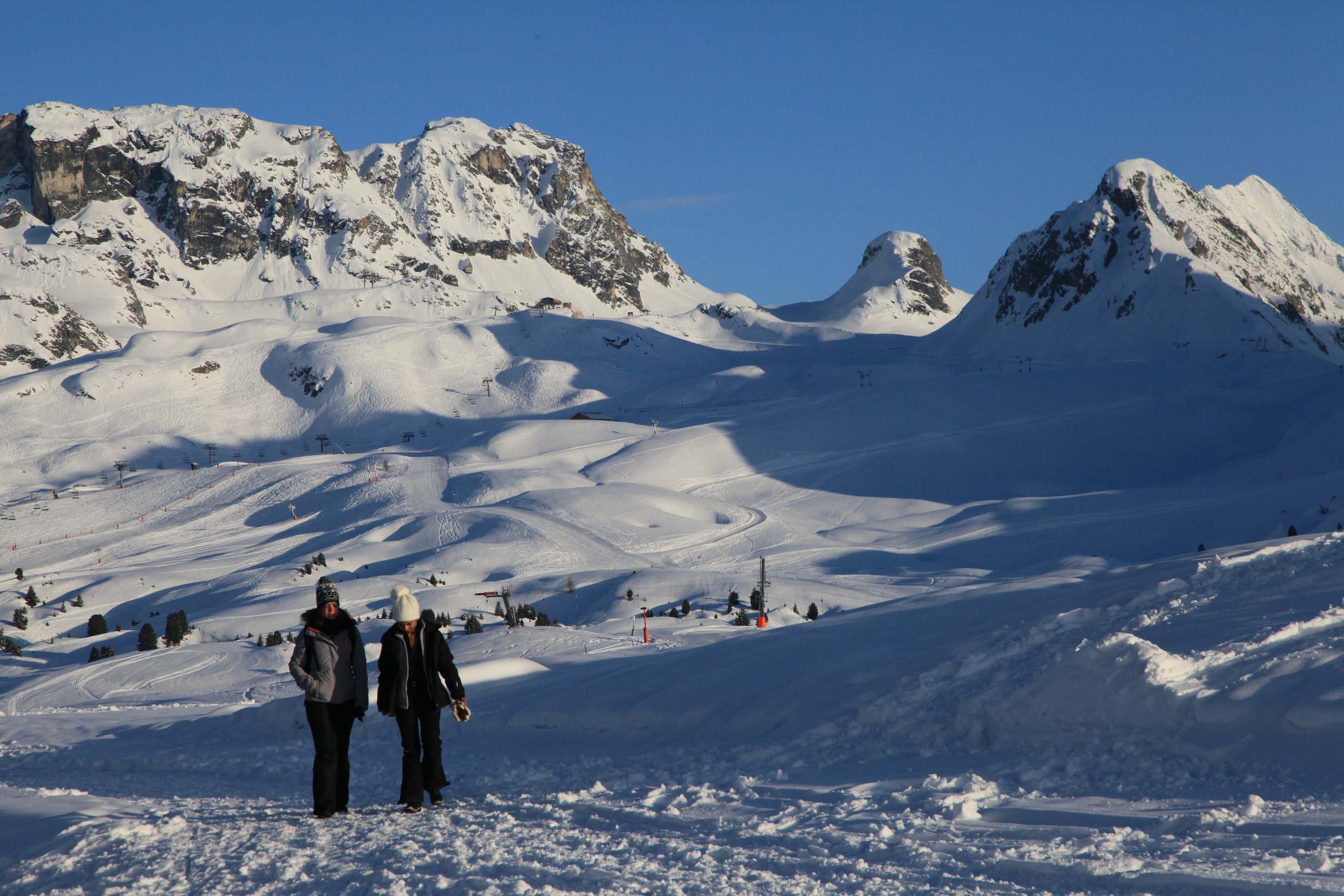 Balade dans la station de la Clusaz