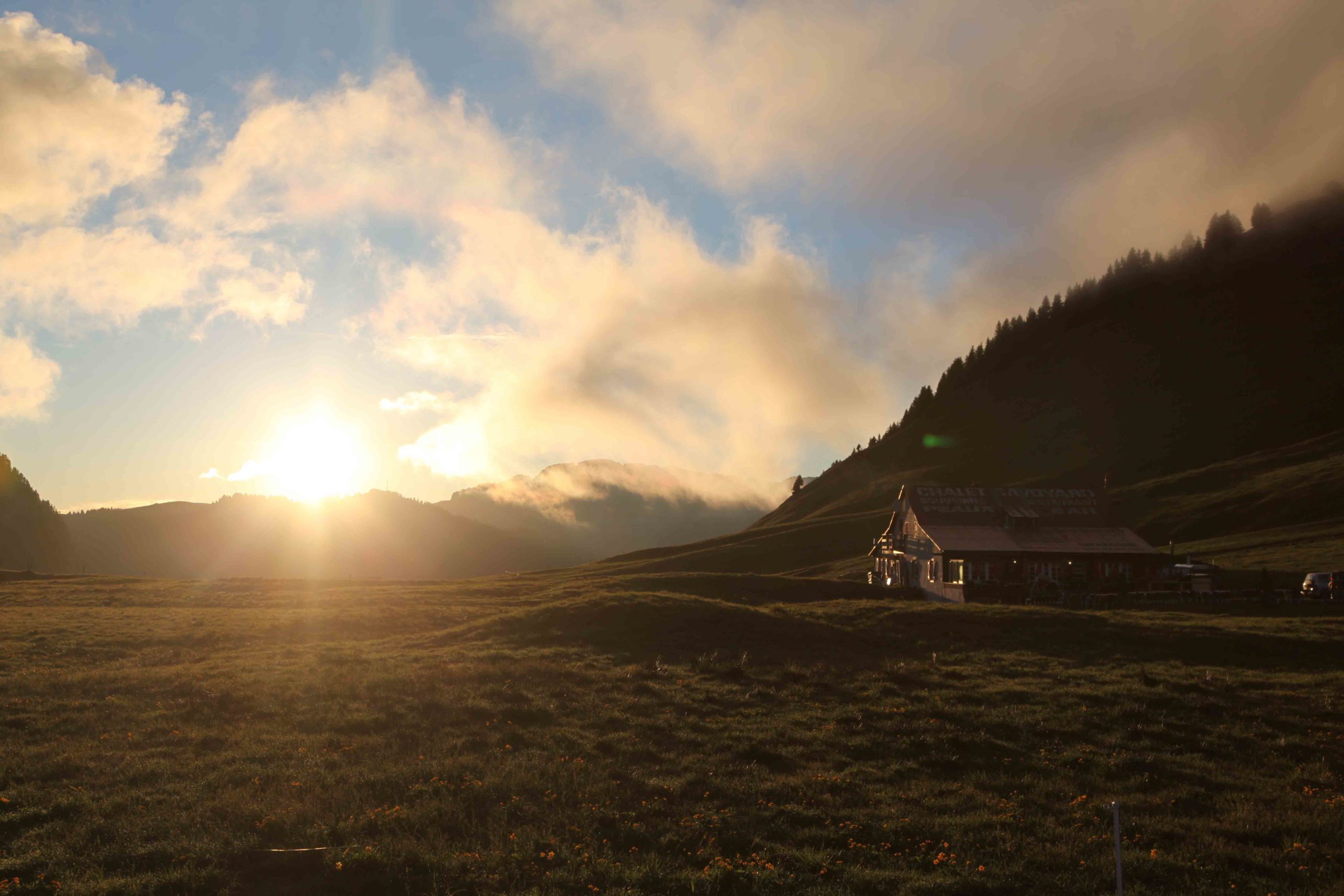 couché de soleil Grand Bornand